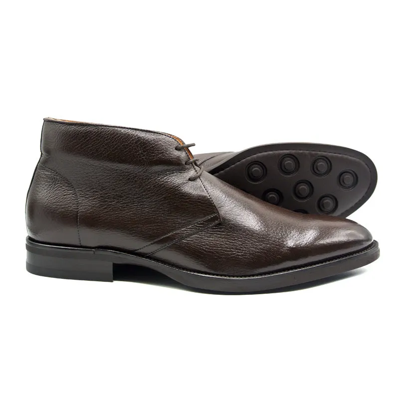 48-590-DBR MARCO Deerskin Chukka Boot, Dark Brown