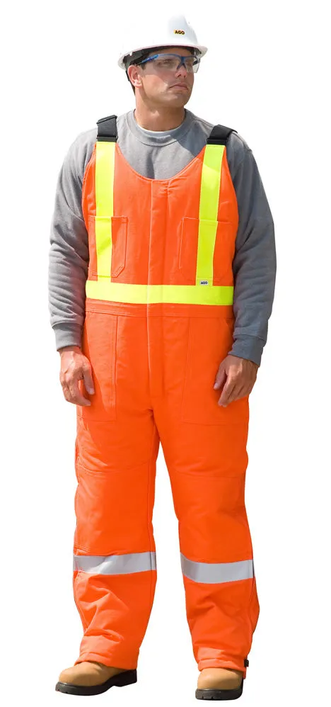 Bib Pants - AGO Hi-Vis Insulated Bib Overalls, PC-370