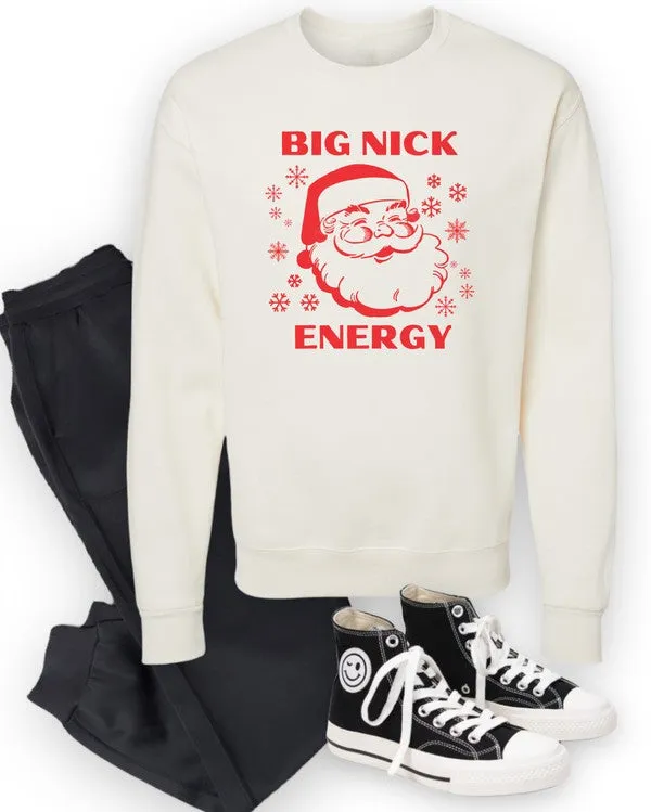 Big Nick Energy Red Ink Cozy Crew Sweatshirt