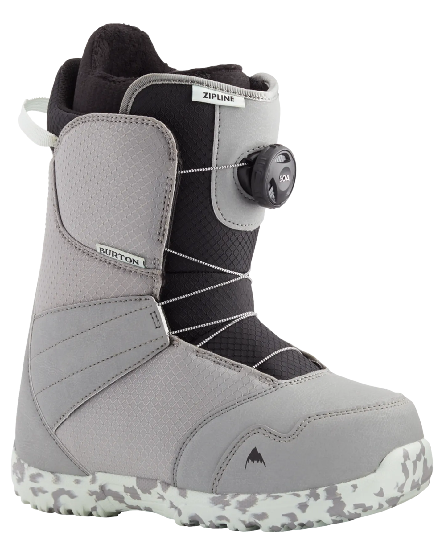 Burton Kids' Zipline Boa® Snowboard Boots - Gray/Neo-Mint - 2024