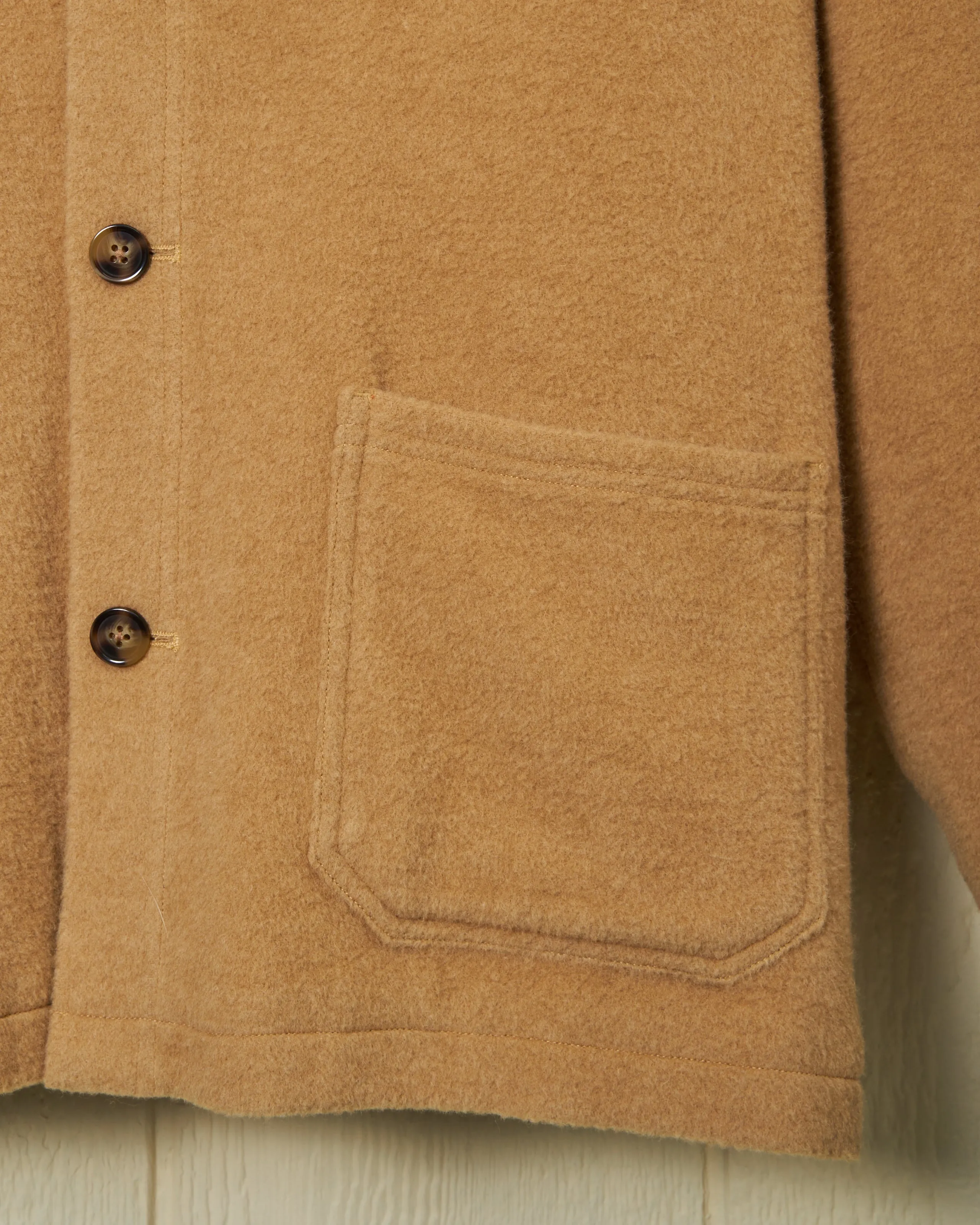 Camelhair French Workman's Jacket in Camel