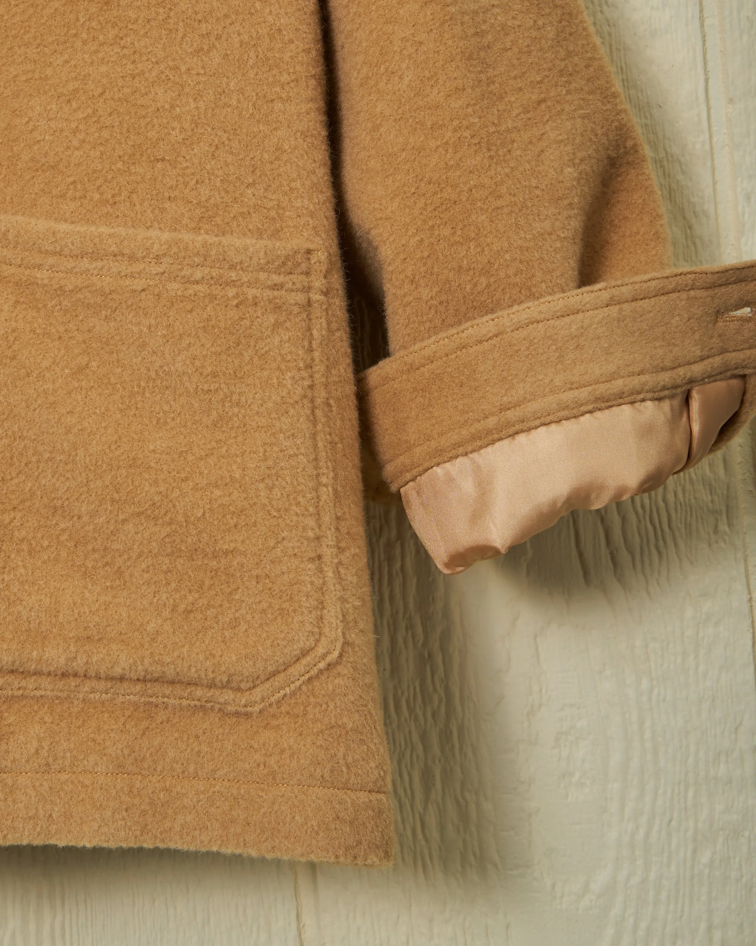 Camelhair French Workman's Jacket in Camel