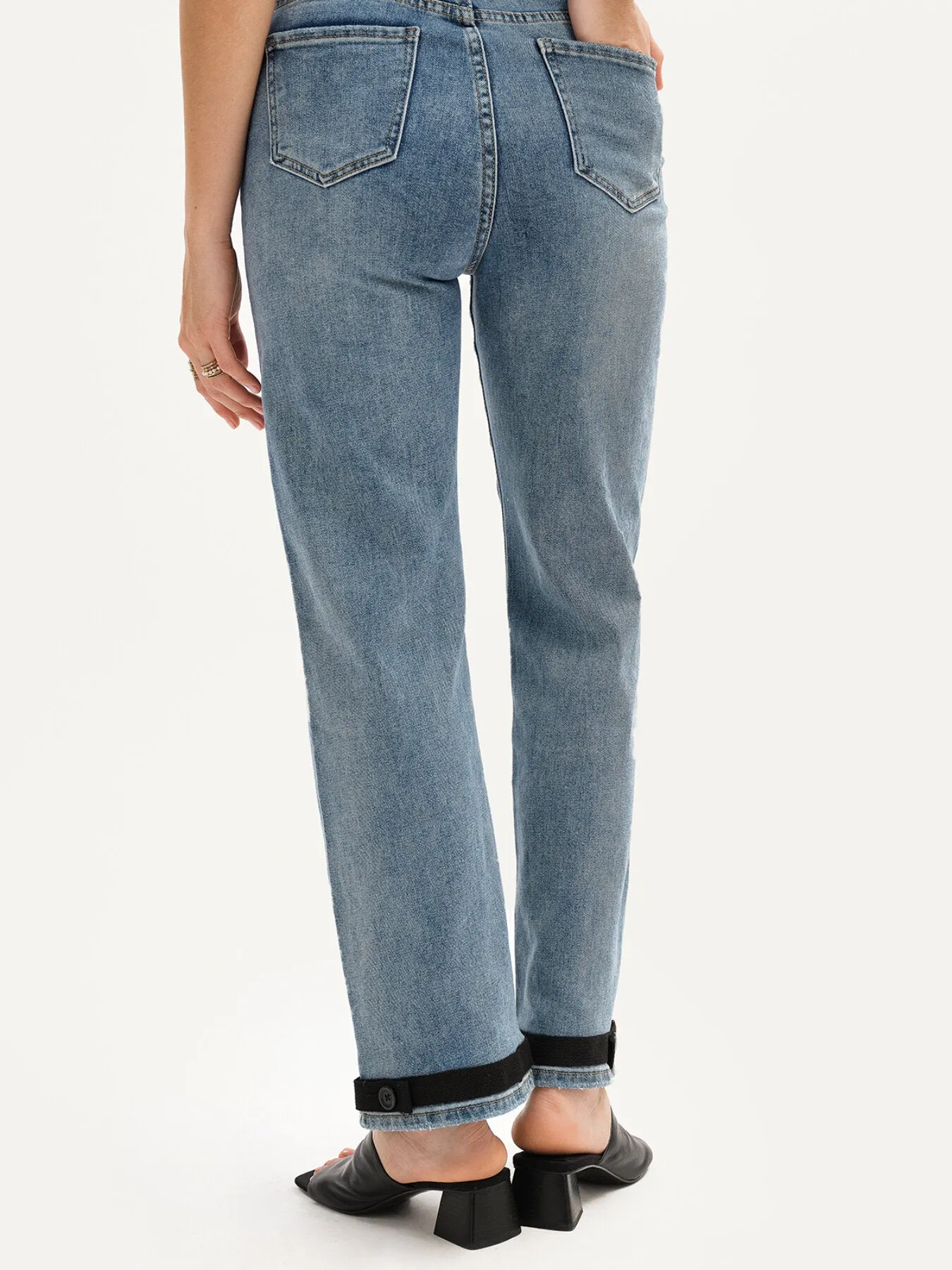 Casual Plain Washed Wide Leg Jeans