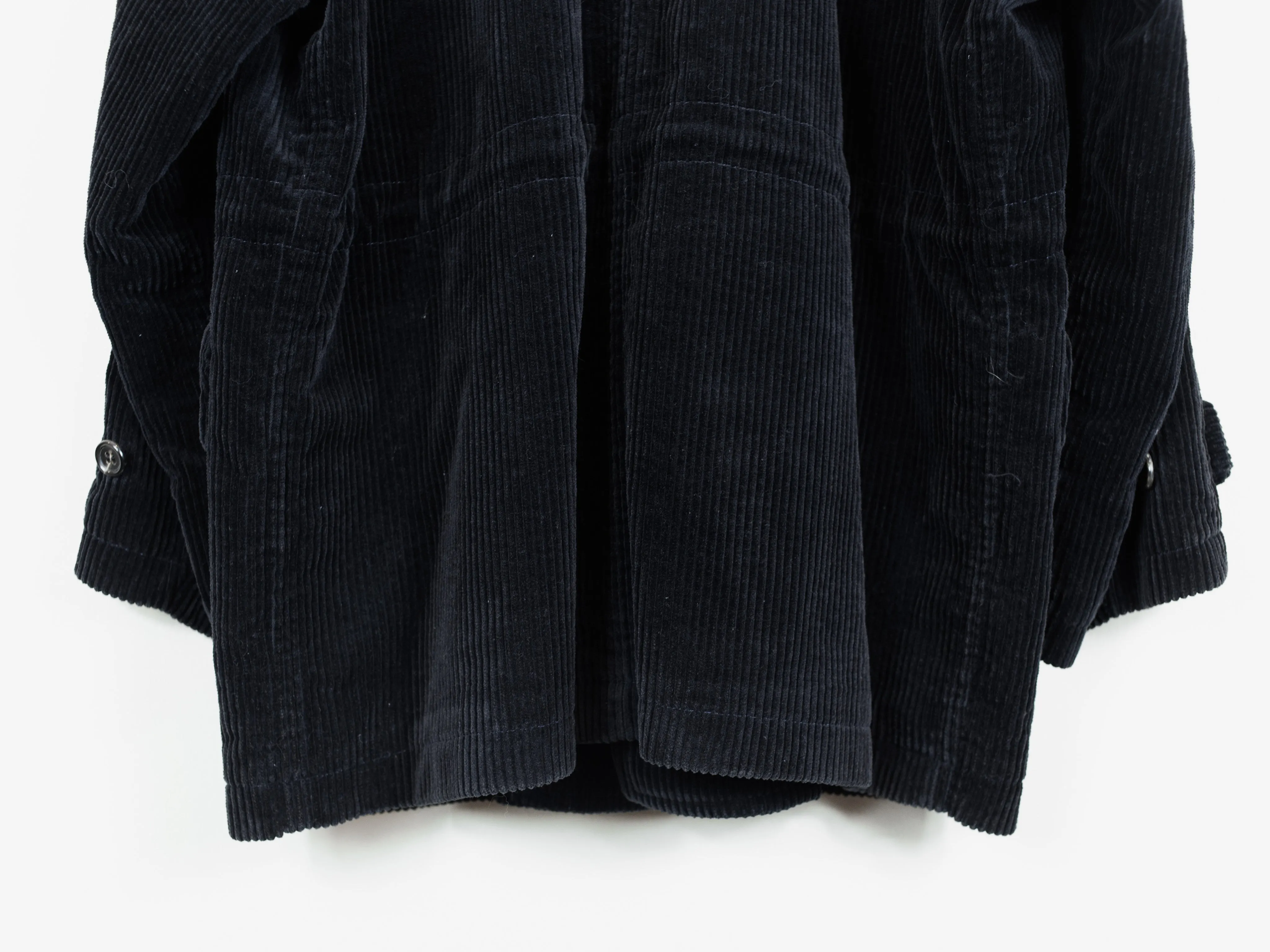 Comme des Garçons Homme 1990 Corduroy Leather-Collar Mac