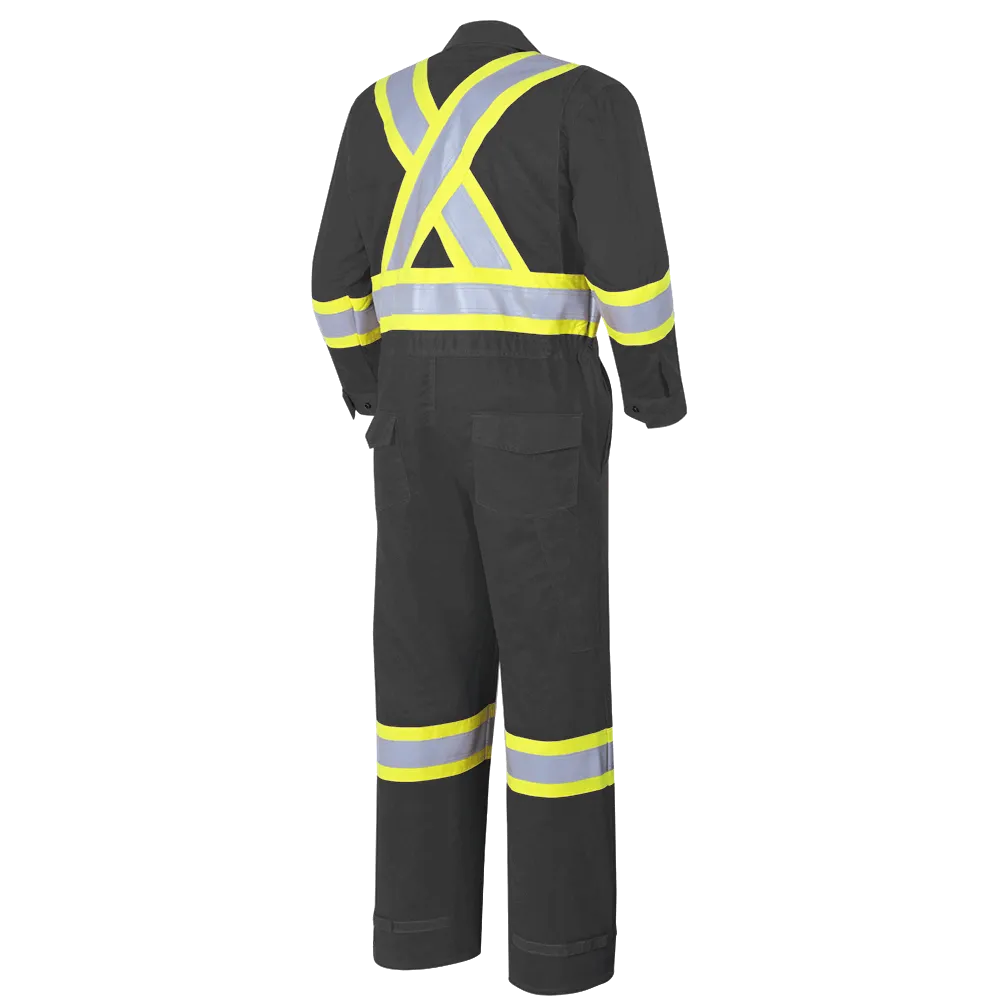 Coveralls - Pioneer FR-Tech® FR/ARC Rated 88/12 Cotton/Nylon 7oz Black Safety Coveralls 7702BK / 7702BKT