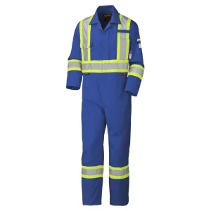 Coveralls - Pioneer Royal Blue Hi-Viz Flame Resistant Cotton Coveralls, 5558A / 5558AT