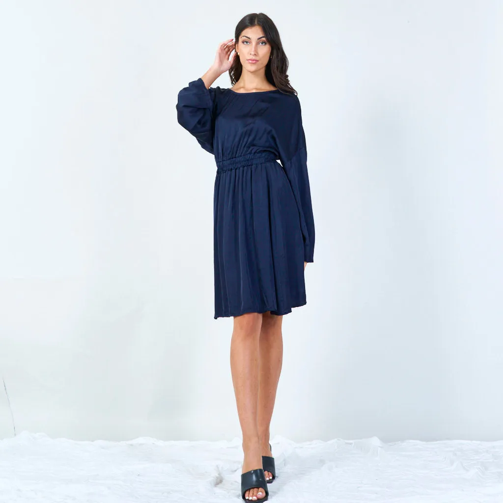 Flowy long-sleeve midi dress wholesale