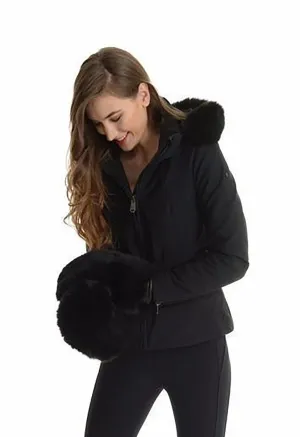 Goldbergh Hida Black Ski Jacket with Fox Fur Trimmed Hood