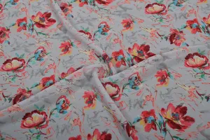 Grey Printed Georgette Fabric