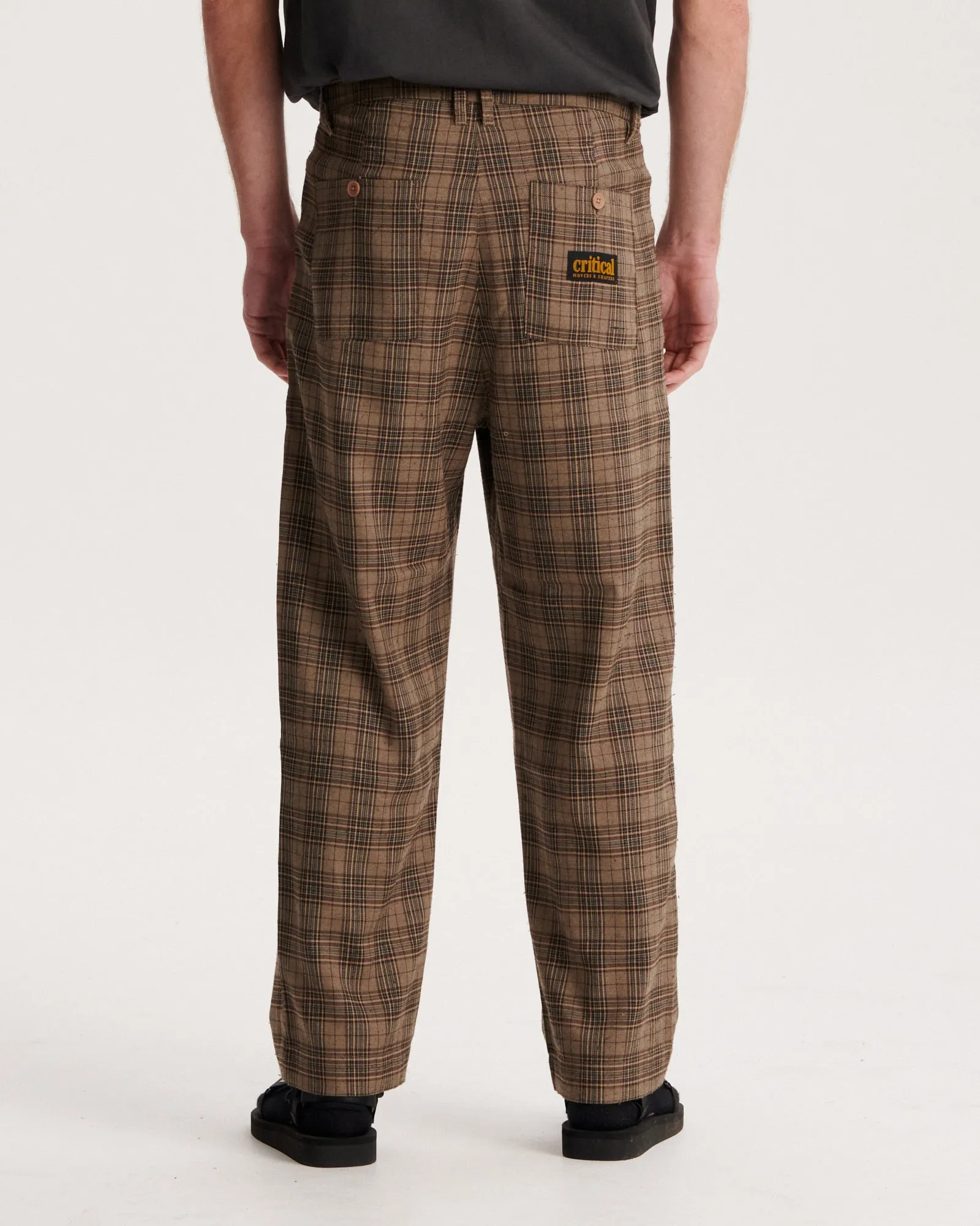 Harro Check Pleat Pant - Brown