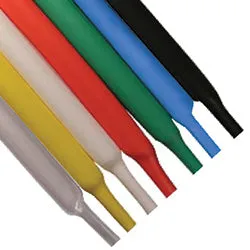 Heat Shrink Tubing Pico 1/8" Inside Diameter Black 2:1 Single Wall Heat Shrink Tube Bag Of 6x6" pcs