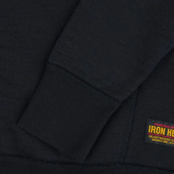 Iron Heart IHSW-74 14oz Ultra Heavyweight Loopwheel Sweater Jacket - Black