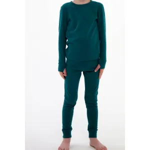 Kids Merino Base Layer Set: Blue Spruce