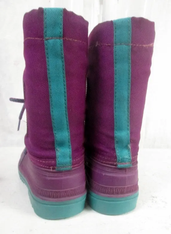 Kids Toddler Girls MADE IN USA Insulated Rain Snow Boots Winter PURPLE 10 Duck Shoes