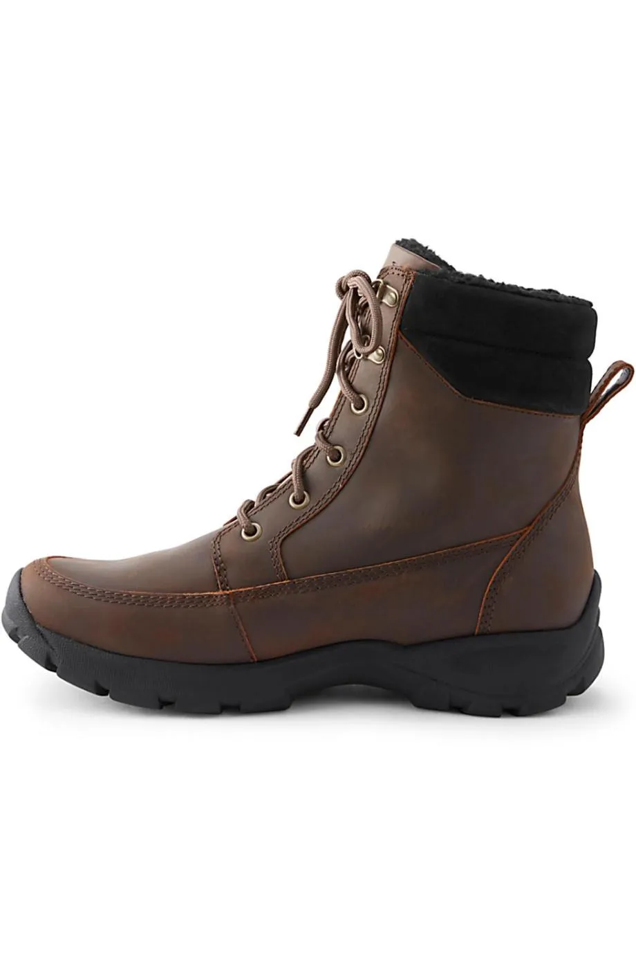 Lands' End Men's All Weather Leather Insulated Snow Boots