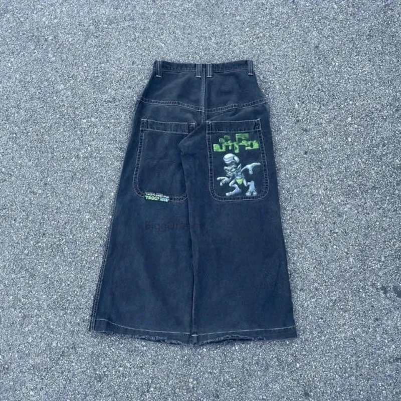 Loose Jeans Hip Hop Embroidered Vintage Jeans