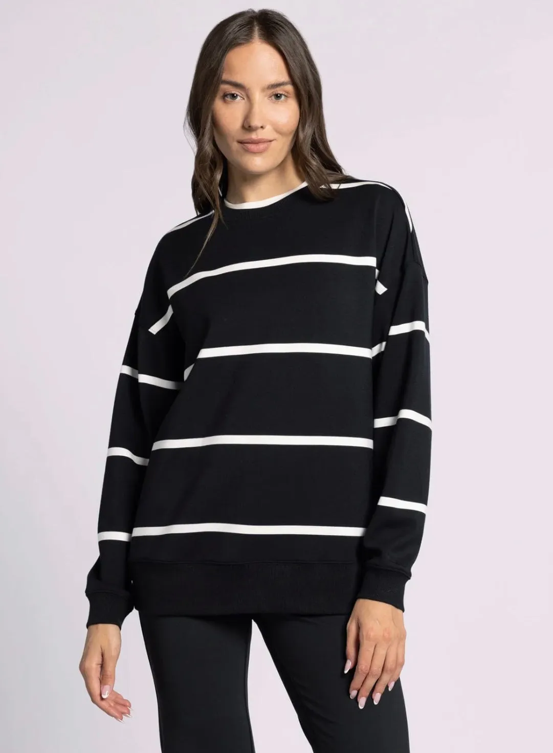 Martina black striped pullover - Thread&Supply