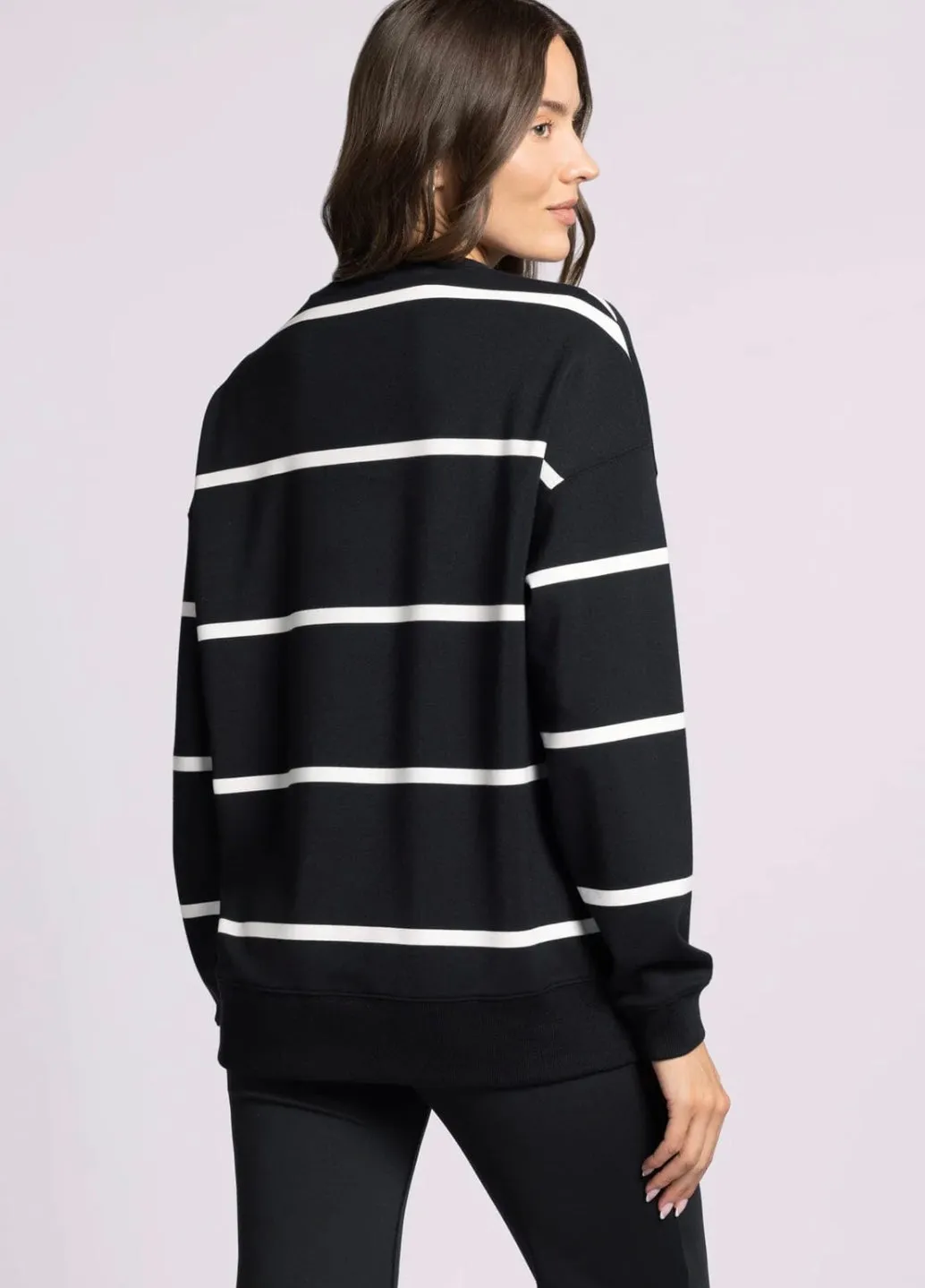 Martina black striped pullover - Thread&Supply