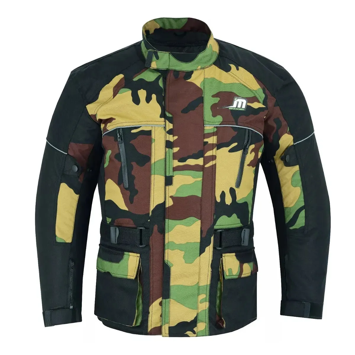 Men Camo Jacket Waterproof Green Camouflage Touring Jacket