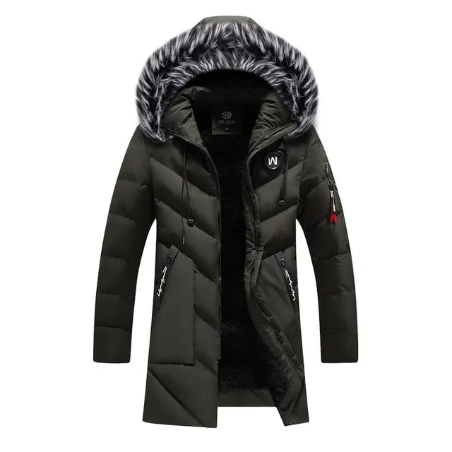 Men Casual Jacket Thicken Warm Windproof Winter Coats