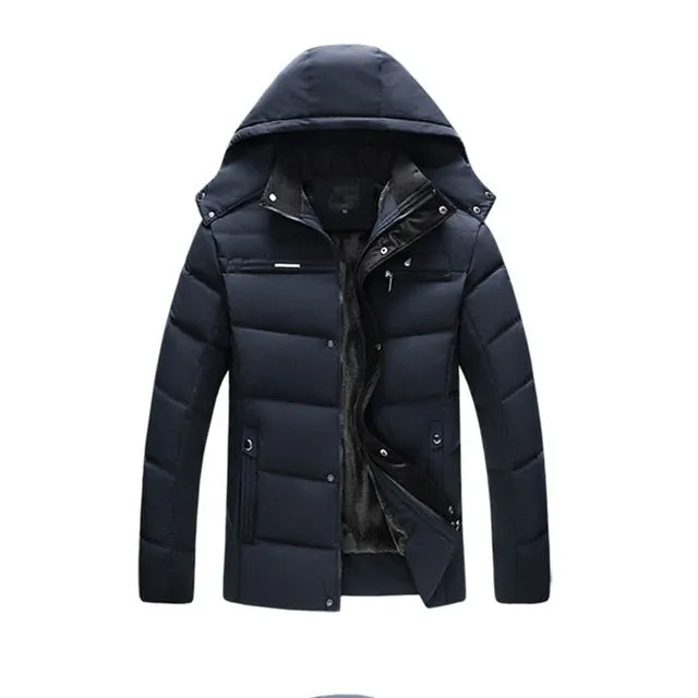 Men Casual Jacket Thicken Warm Windproof Winter Coats