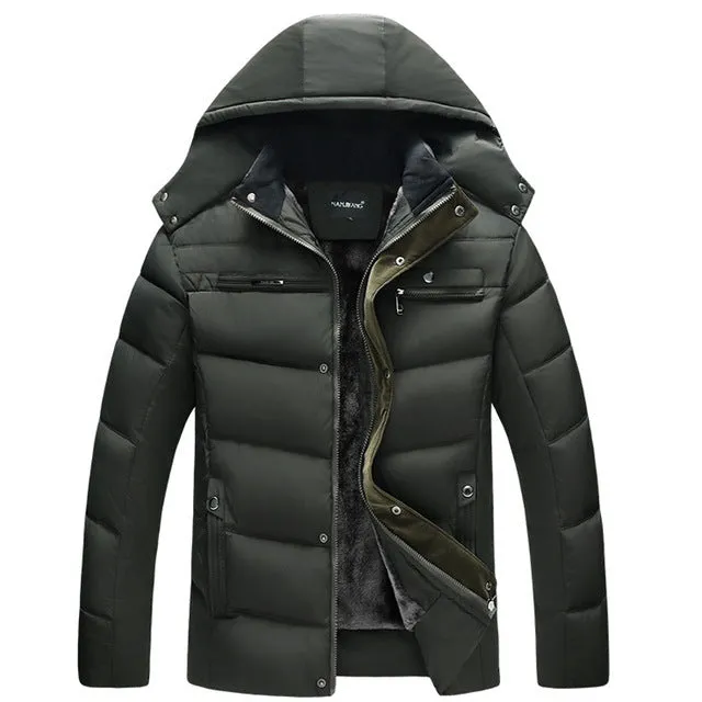 Men Casual Jacket Thicken Warm Windproof Winter Coats