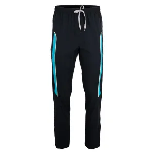 Men's Backspin Track Tennis Pants Black and Hawaiian Ocean