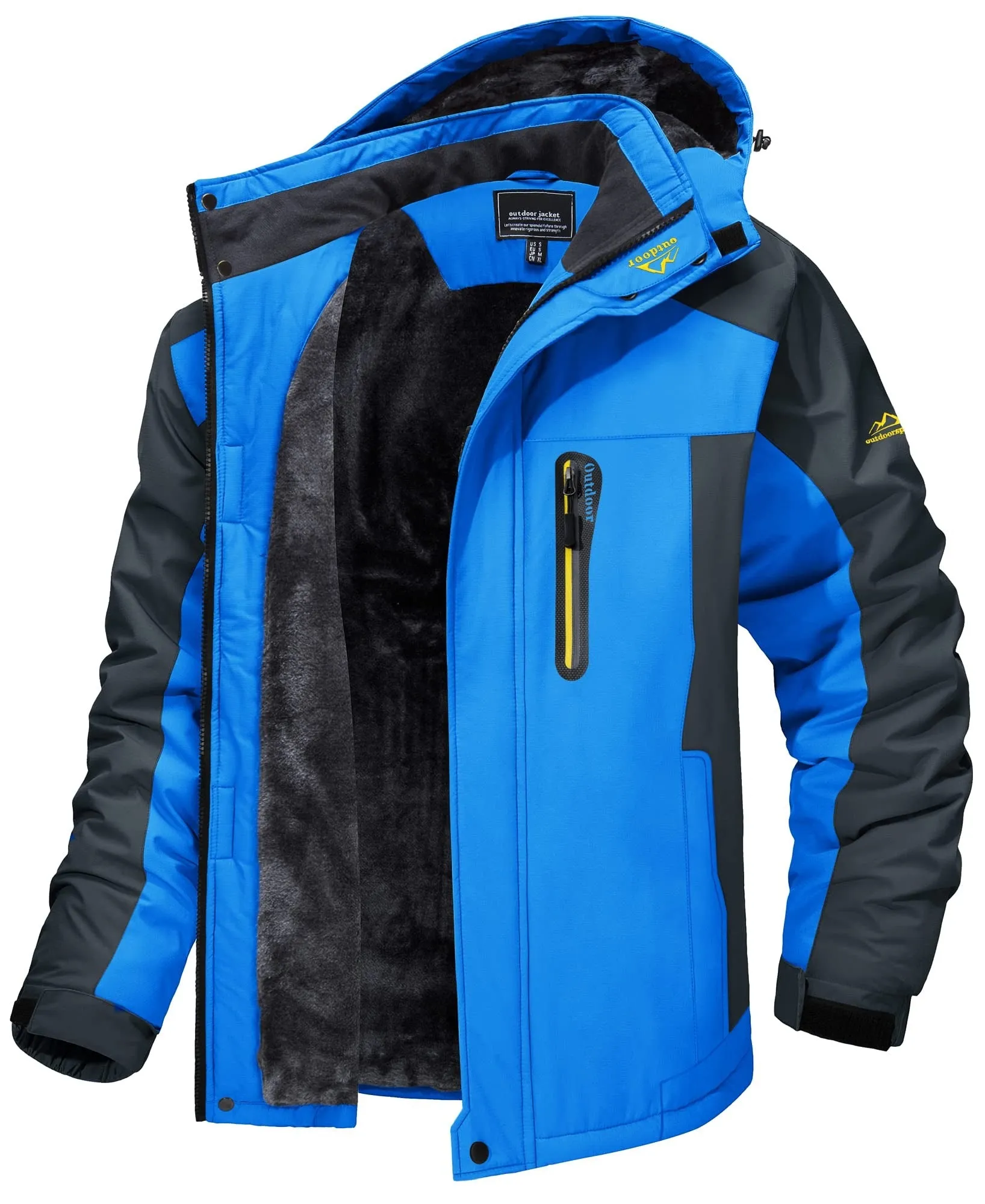 Men's Winter Ski Jacket Outdoor Hiking Snowboarding Camping Warm Fleece Heating Windbreaker Jacket | 828