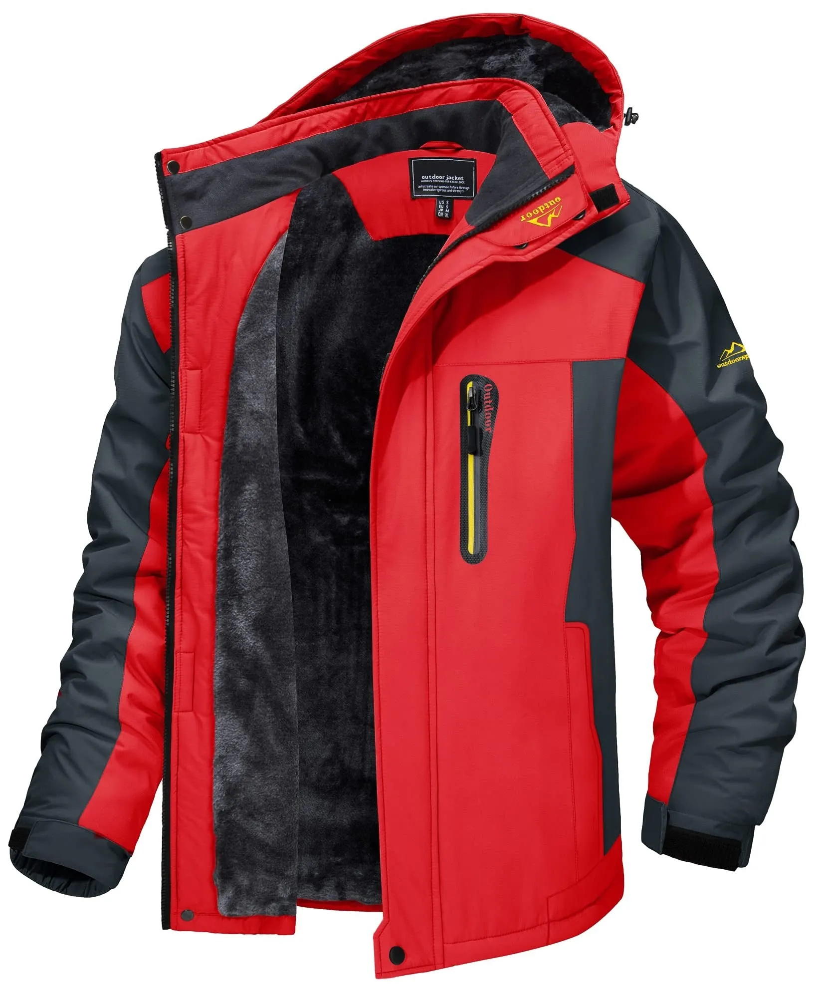 Men's Winter Ski Jacket Outdoor Hiking Snowboarding Camping Warm Fleece Heating Windbreaker Jacket | 828