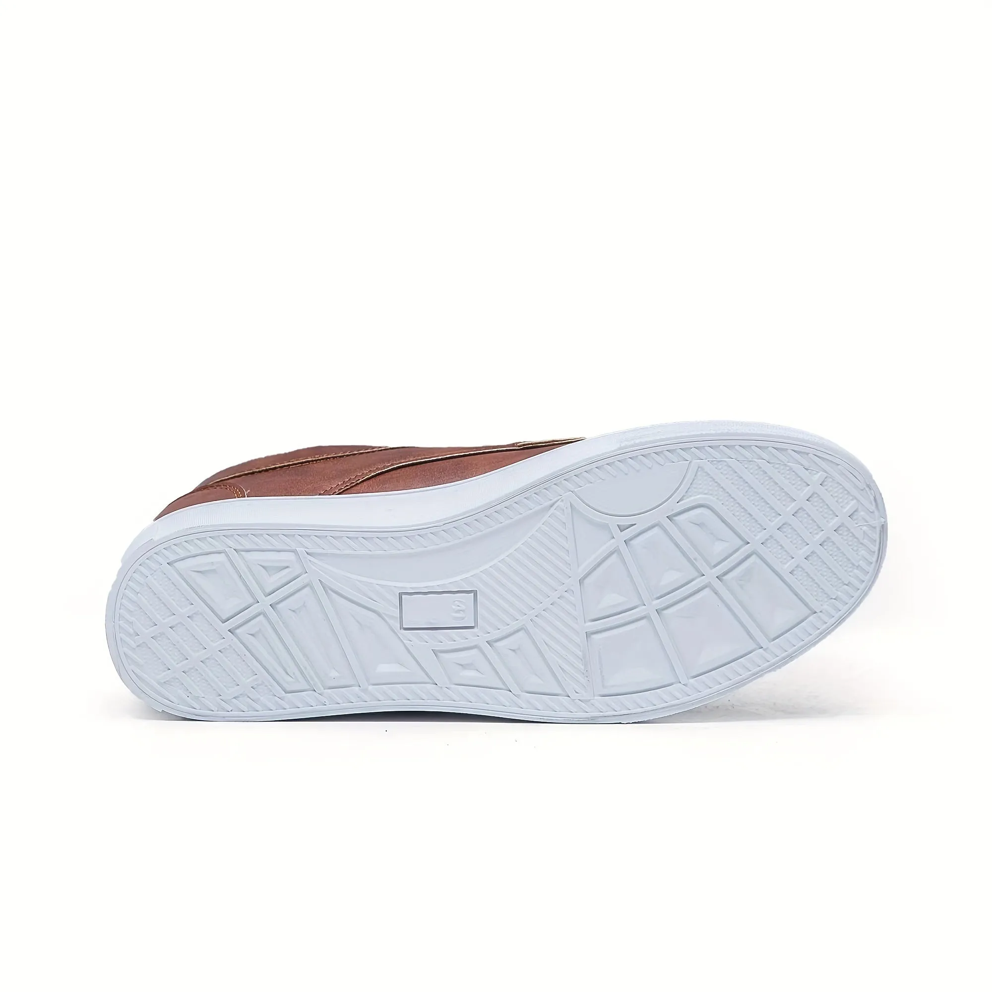 Modern Men's PU Leather Skate Shoes: Durable Design, Breathable Comfort, Enhanced Traction