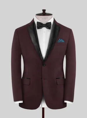 Napolean Stretch Wine Wool Tuxedo Jacket