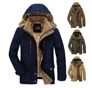 New Winter Thicken Warm Cotton Padded Jackets Hooded Windbreaker Parka Plus Size Coats | 13029