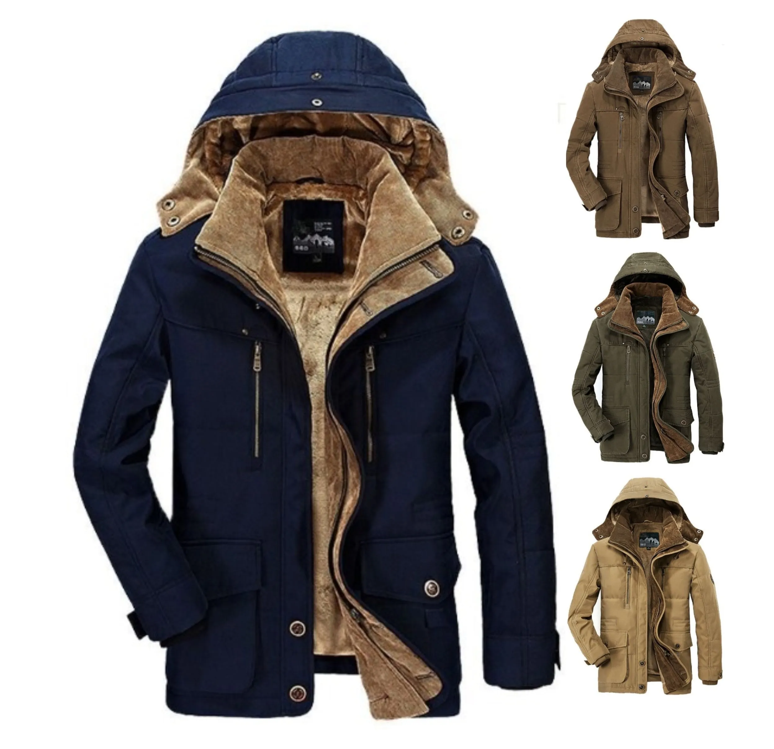 New Winter Thicken Warm Cotton Padded Jackets Hooded Windbreaker Parka Plus Size Coats | 13029