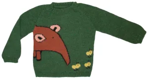 NW306 Ant Bear Green Sweater