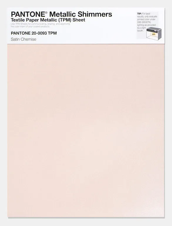 Pantone Metallic Shimmers Textile Paper Metallic Sheet 20-0093 Satin Chemise