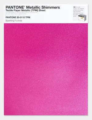 Pantone Metallic Shimmers Textile Paper Metallic Sheet 20-0110 Sparkling Fuchsia