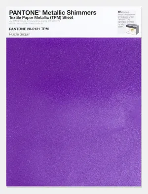 Pantone Metallic Shimmers Textile Paper Metallic Sheet 20-0131 Purple Sequin