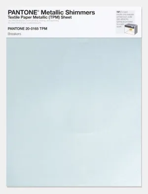 Pantone Metallic Shimmers Textile Paper Metallic Sheet 20-0165 Breakers