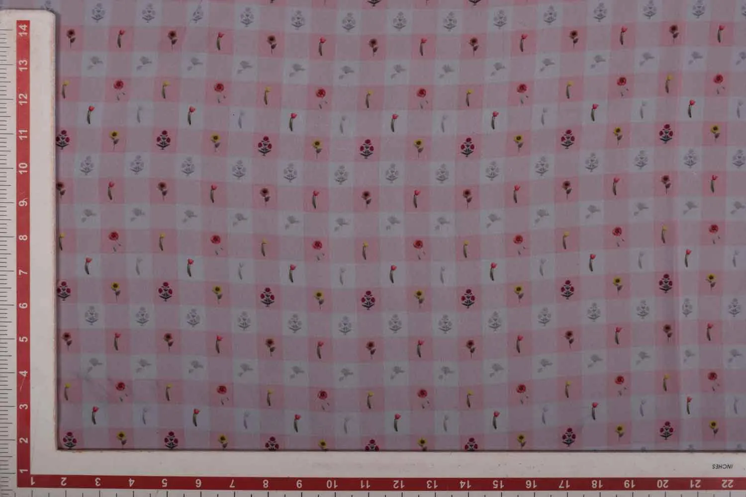 Pink Printed Georgette Fabric