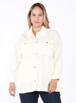 Plus: Soft Corduroy Overshirt