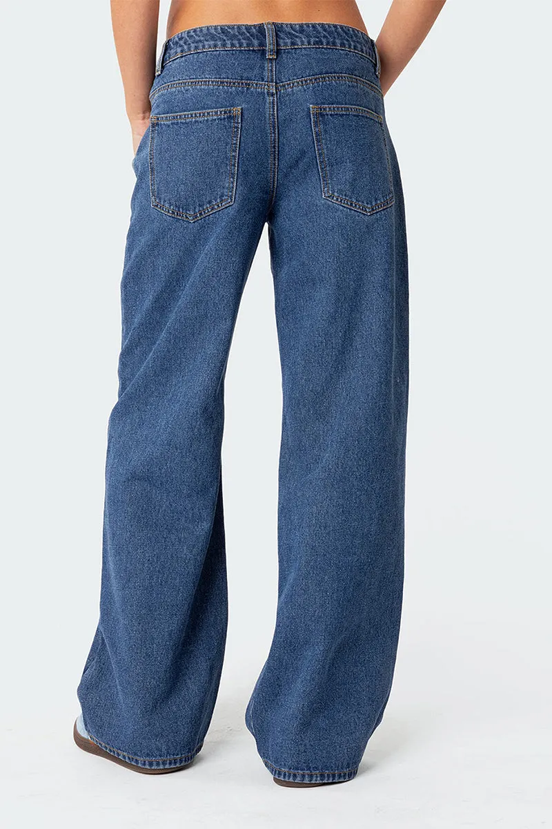 PT3166 Wide Leg Denim Jeans Pant