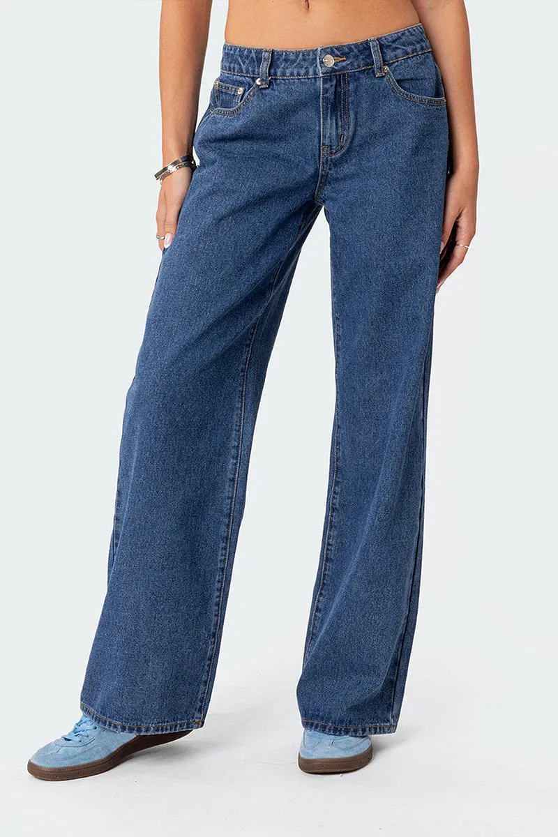 PT3166 Wide Leg Denim Jeans Pant