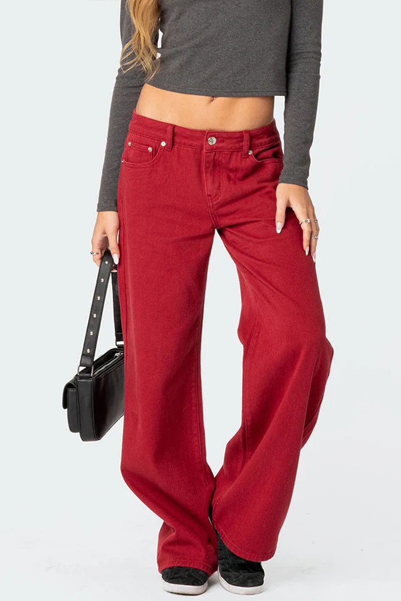 PT3166 Wide Leg Denim Jeans Pant