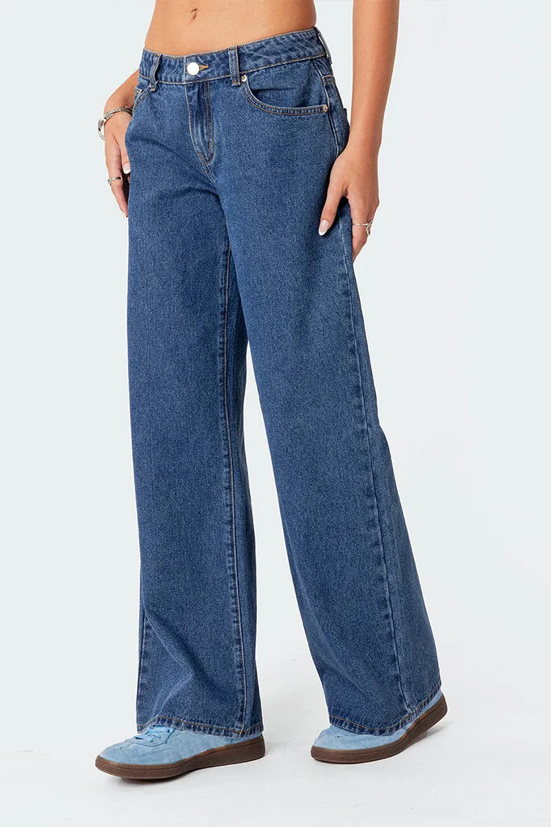 PT3166 Wide Leg Denim Jeans Pant