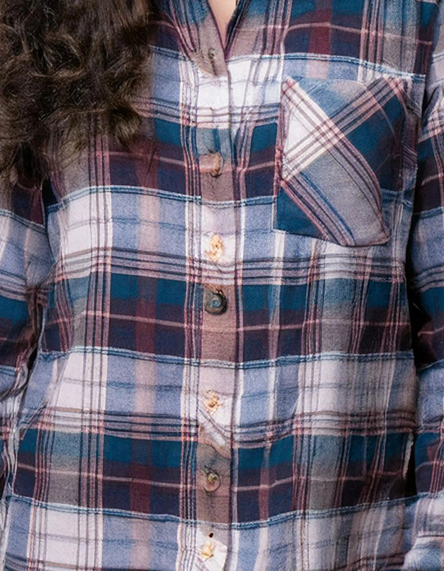 Purple Twilight Plaid Flannel Shirt