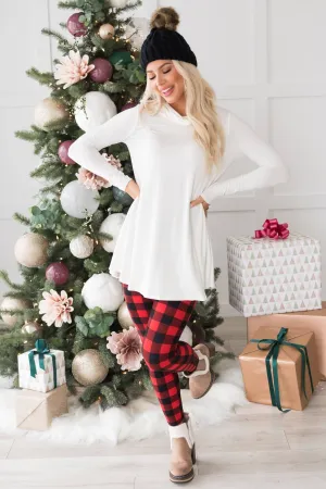 Red & Black Buffalo Plaid Christmas Leggings