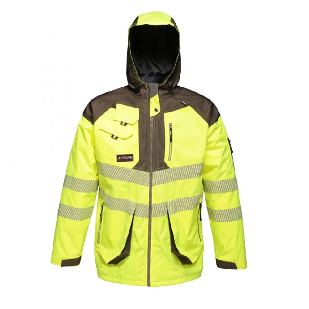 Regatta TRA340 Tactical Hi-Vis Waterproof Hooded Work Jacket