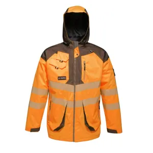 Regatta TRA340 Tactical Hi-Vis Waterproof Hooded Work Jacket