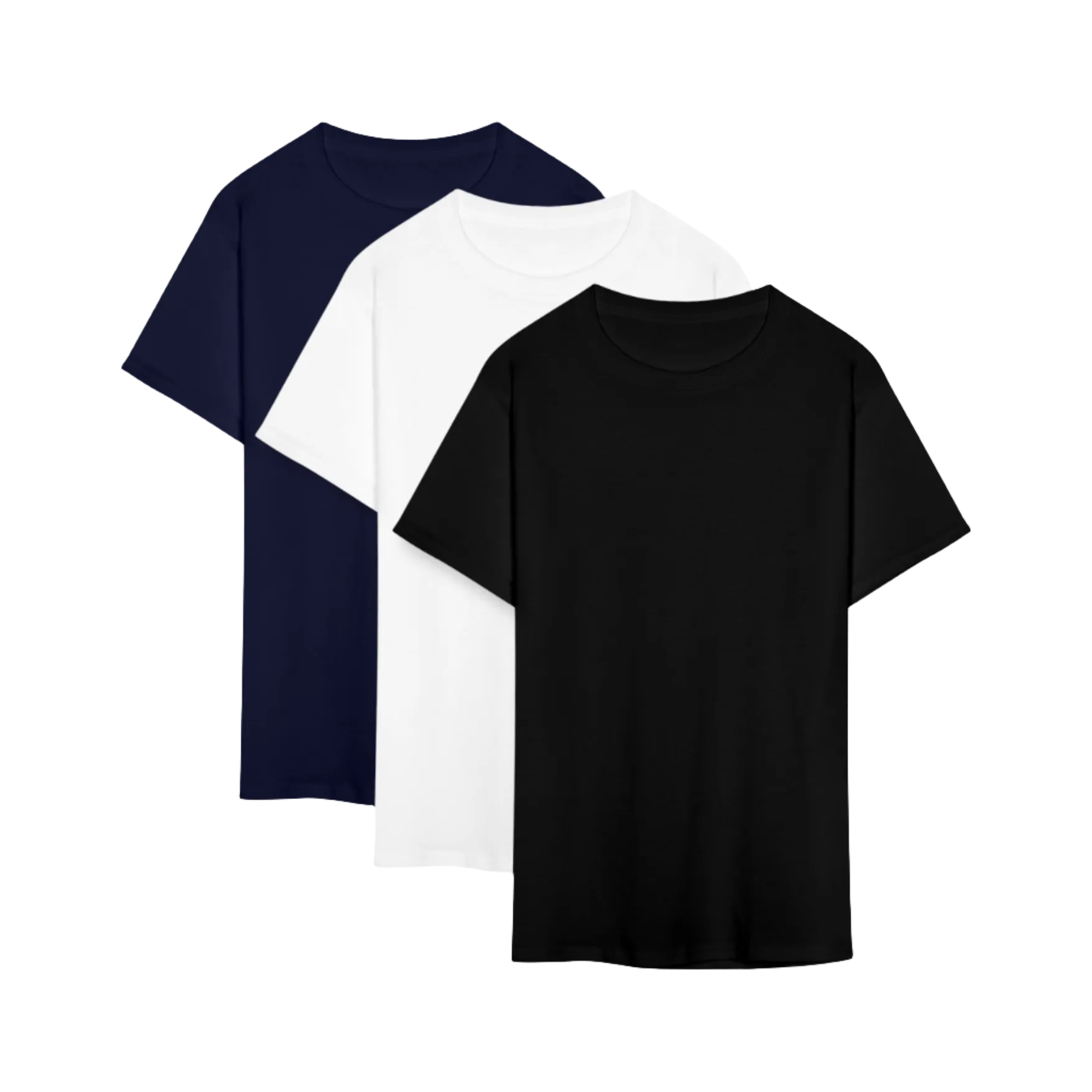 Slim Fit Tee 3-Pack: Black, White, Navy