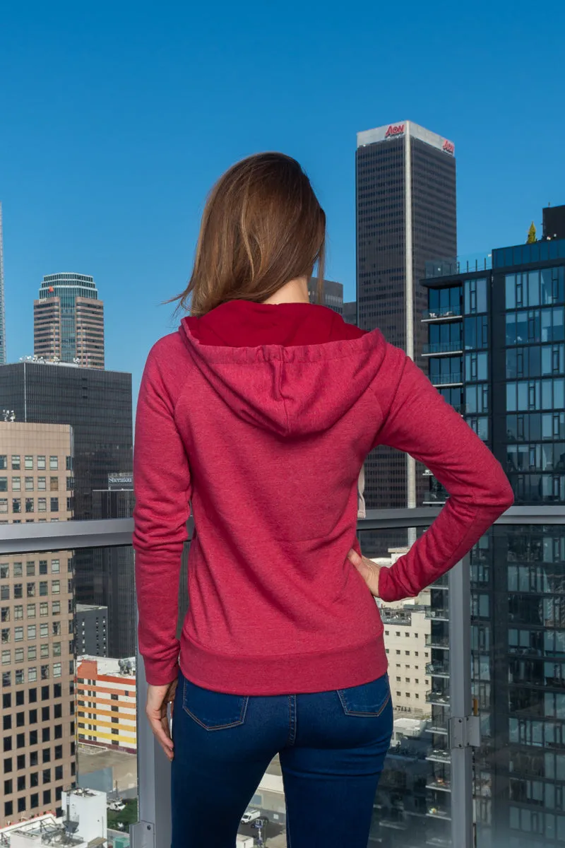 Soft Zip Front Hooded  Sweatshirt With Kangaroo Pockets (RN111449)**RUNS SMALL**